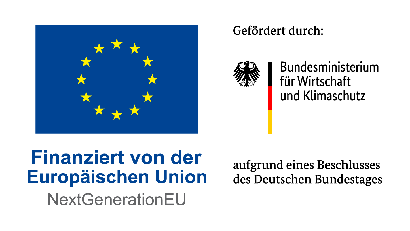 Bundesministerium für Wirtschaft und Klimaschutz und EU gefördert Logo